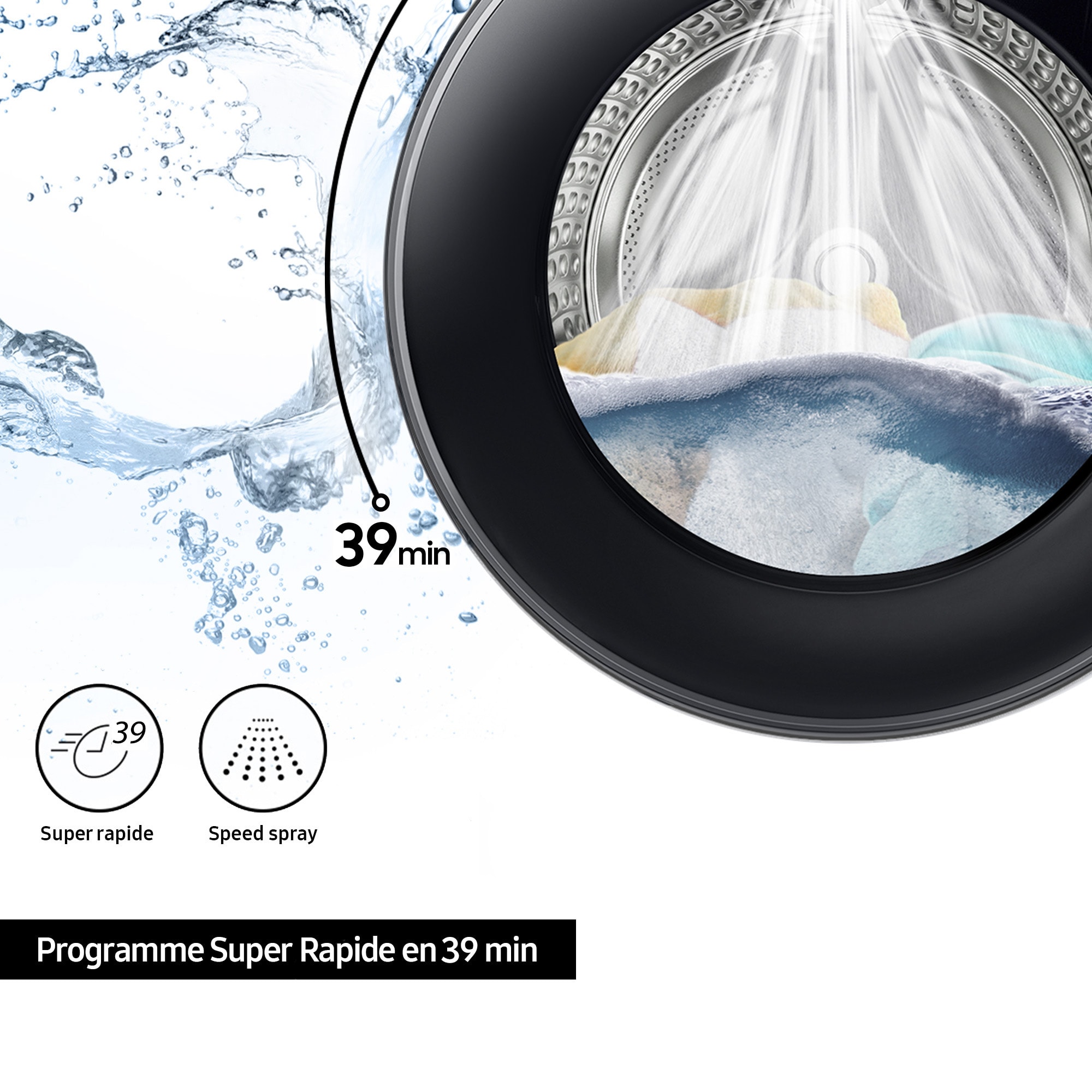 Lave linge Frontal SAMSUNG Ecobubble 11kg Blanc - WW11DG5B25AH Lave linge Frontal SAMSUNG Ecobubble 11kg Blanc - WW11DG5B25AH