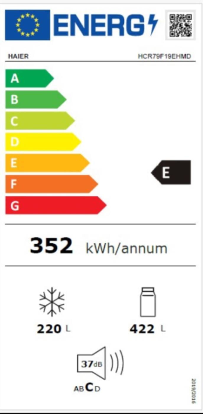Réfrigérateur congélateur bas HAIER , Froid No Frost, 642L, Noir - HCR79F19EHMD Réfrigérateur congélateur bas HAIER , Froid No Frost, 642L, Noir - HCR79F19EHMD