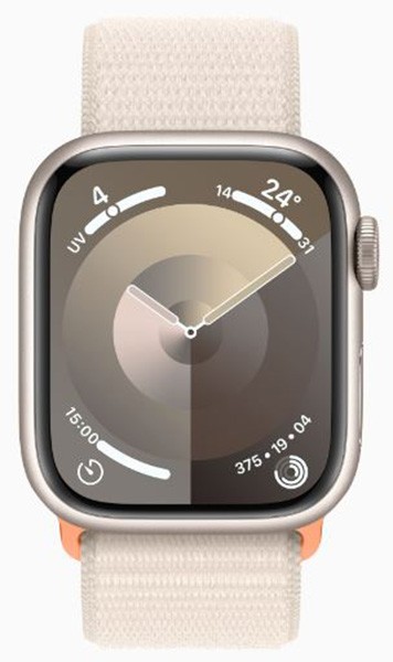 APPLE Montre connectée Watch Série 9 GPS 45mm Aluminium argent - WATCH9-MR983QF