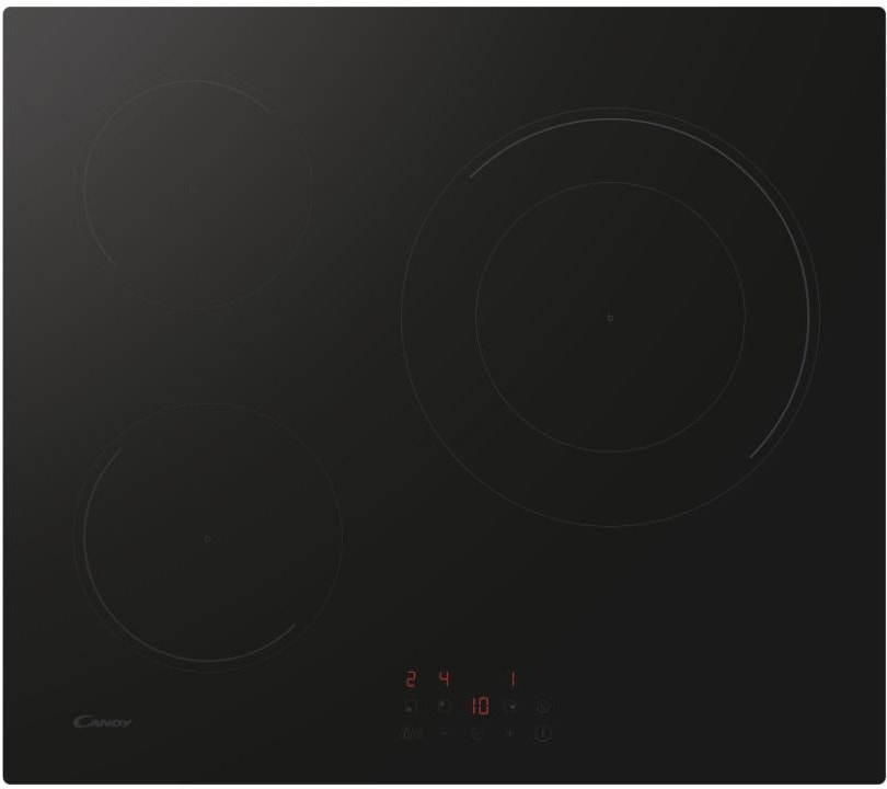 Plaque induction CANDY 3 foyers 59 cm Noir CI633CBB/1