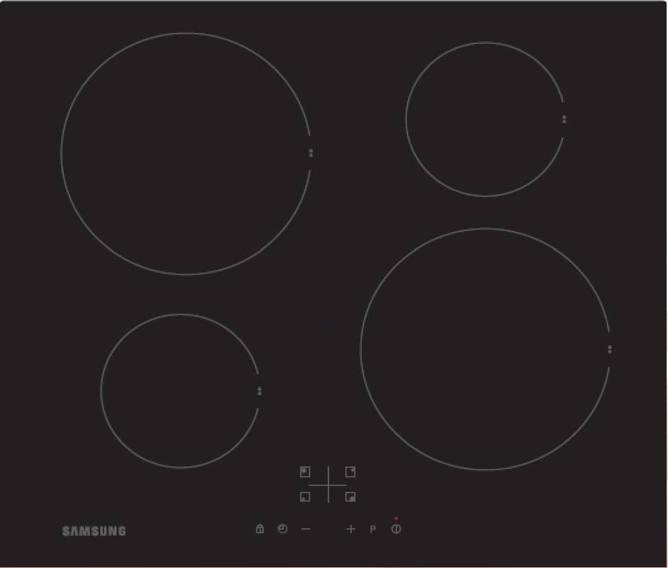 Plaque induction SAMSUNG 4 foyers 59 cm Noir NZ64M3NM1BB