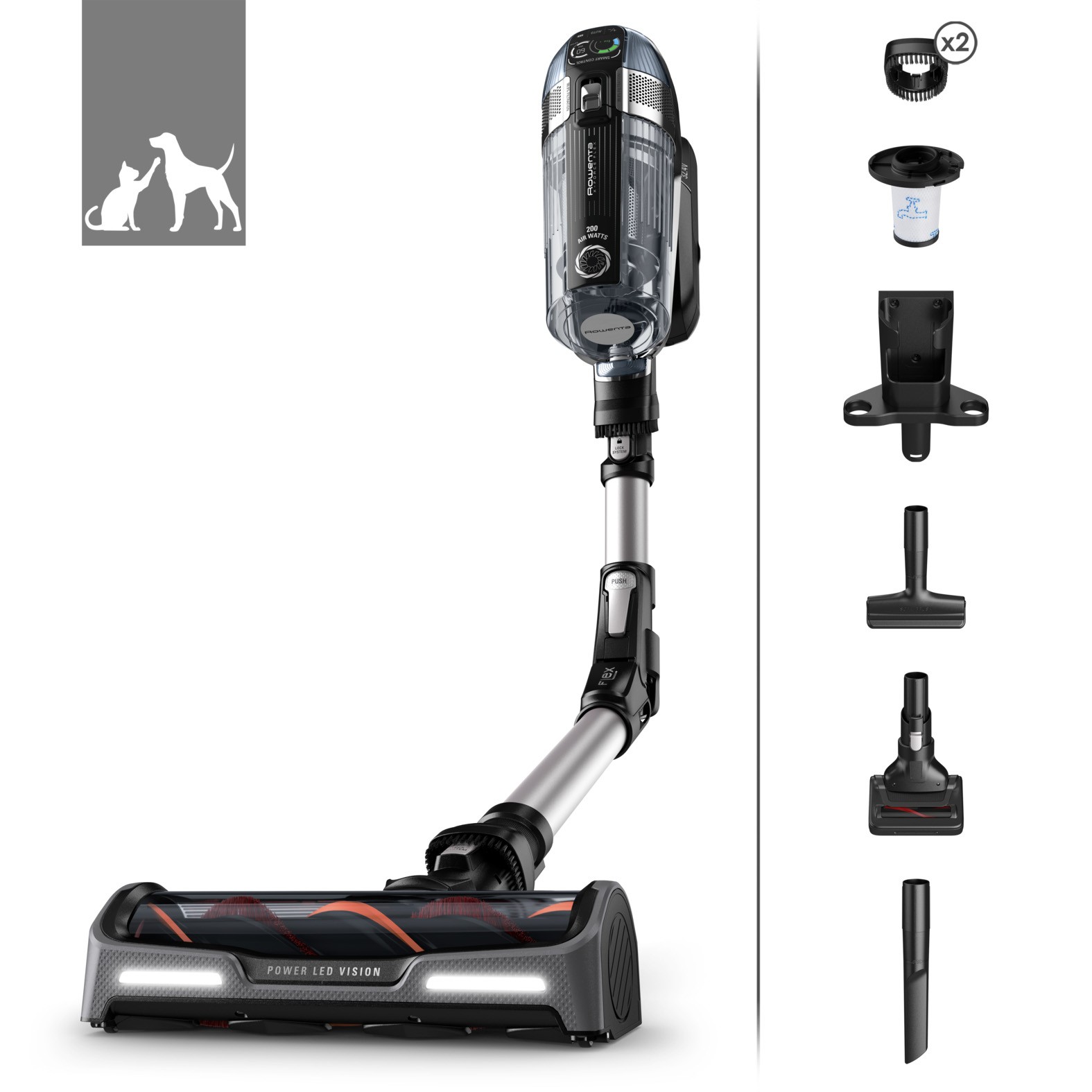 Aspirateur balai ROWENTA X-Force Flex 14.60 Animal Care Noir - RH9958WA Aspirateur balai ROWENTA X-Force Flex 14.60 Animal Care Noir - RH9958WA