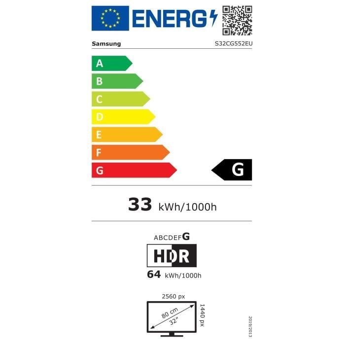Ecran 32 pouces QHD SAMSUNG  - LS32CG552EUXEN