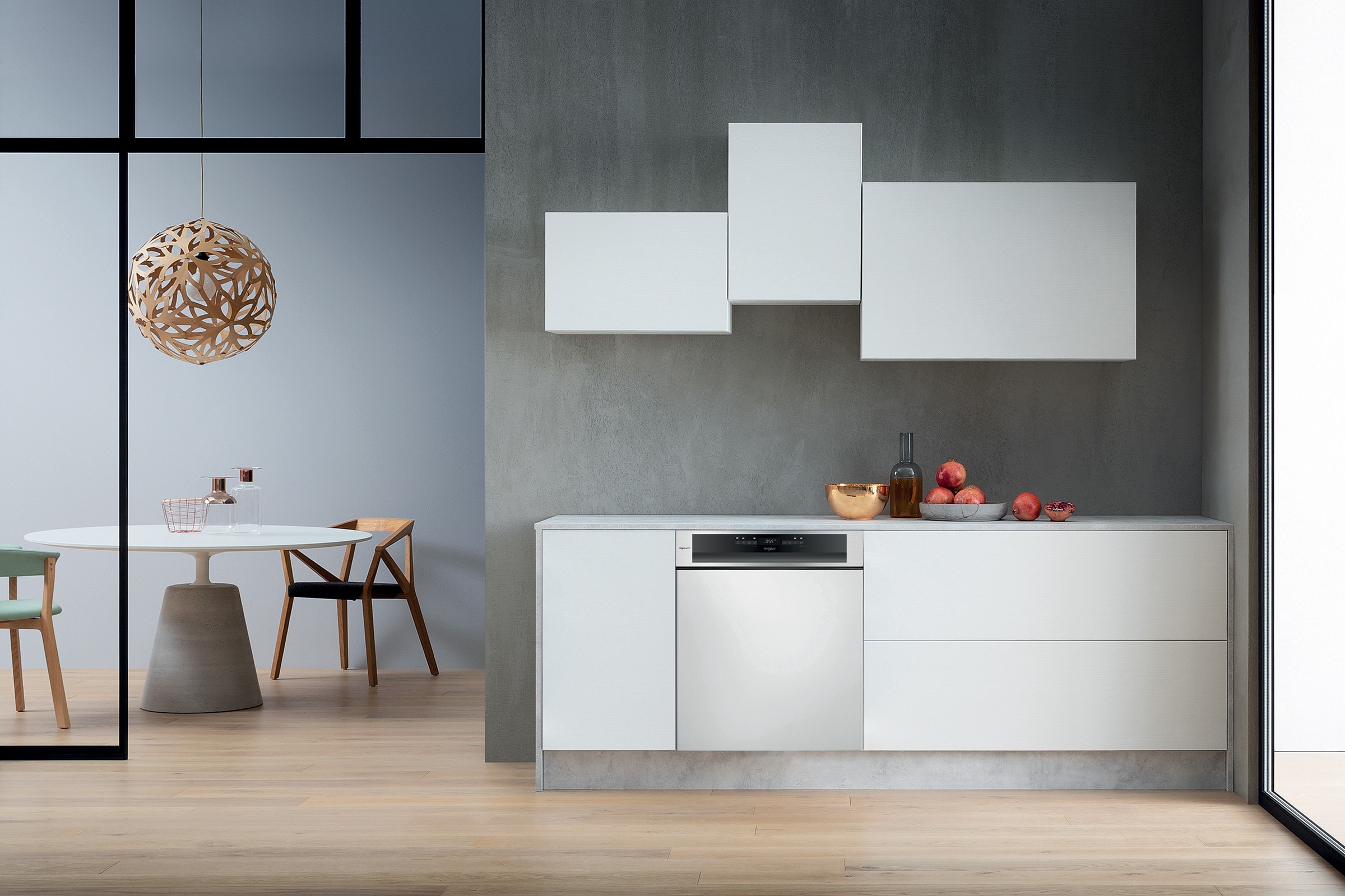 Lave vaisselle encastrable 60 cm WHIRLPOOL 6ème Sens 14 couverts 43dB Inox - WCBO3T133PFI