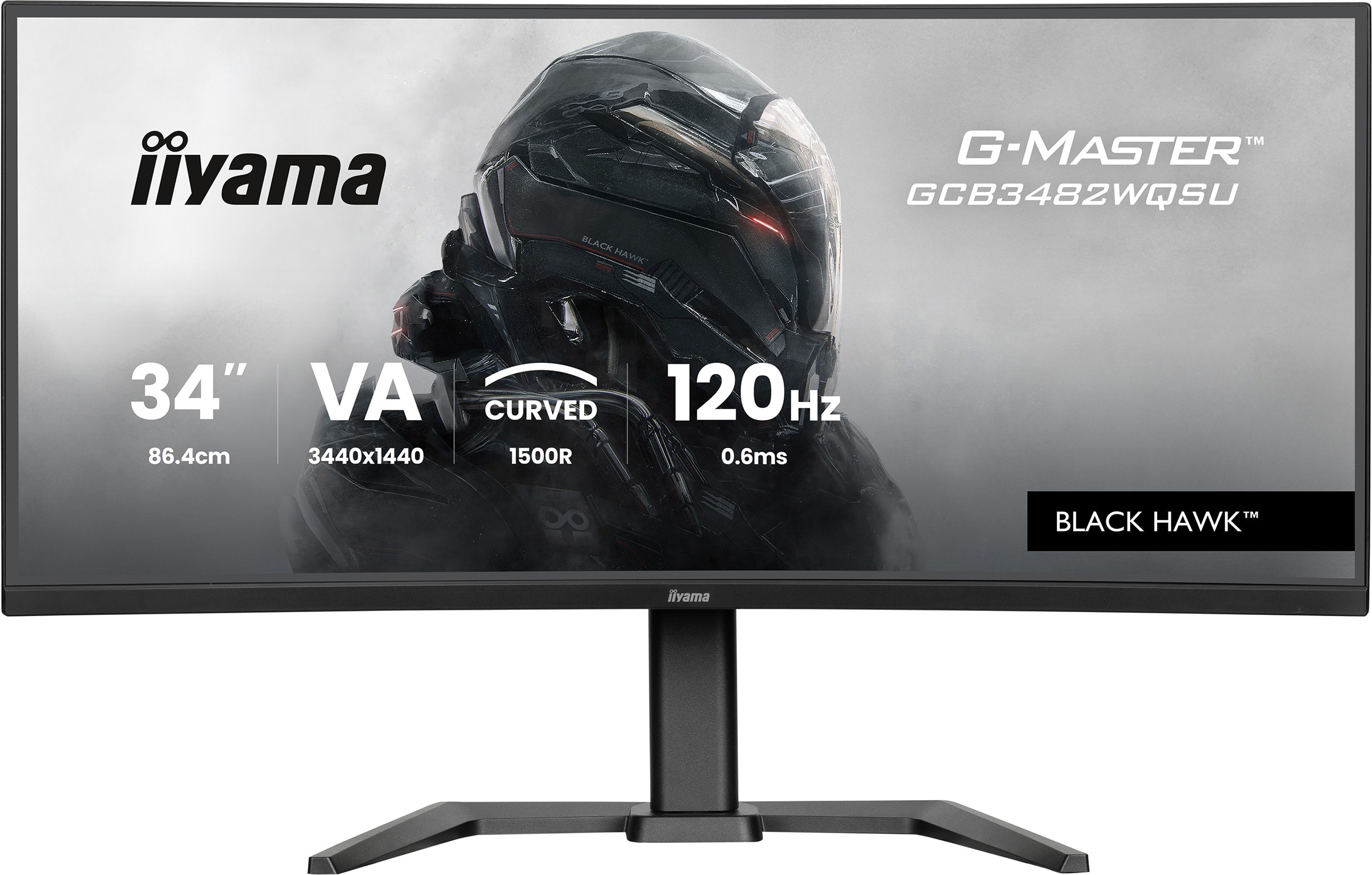 Ecran PC Gamer 34 pouces incurvé IIYAMA 120Hz 0.6ms VA Noir IIGCB3482WQSUB1