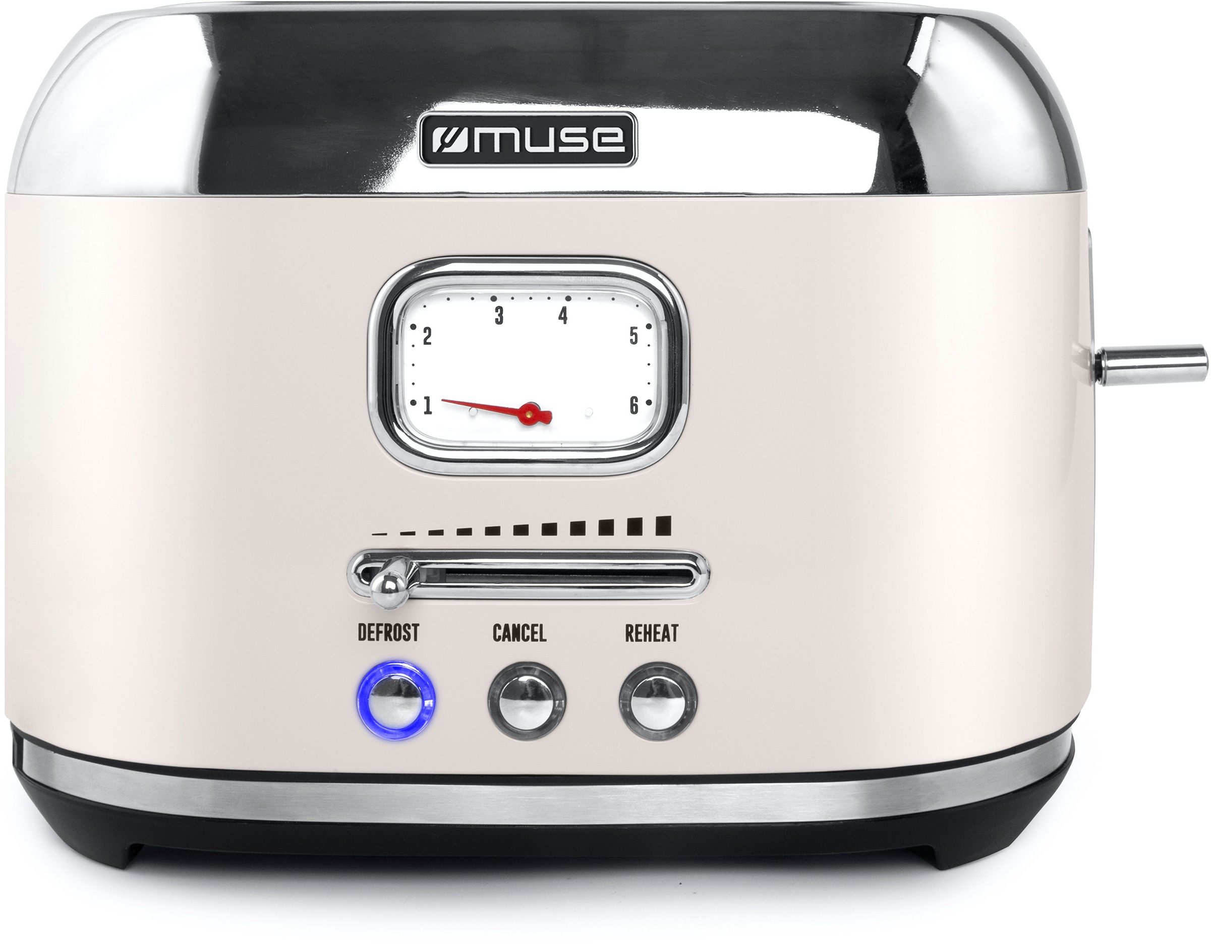 Grille pain MUSE ,2 fentes, 1000w, Blanc MS-120SC