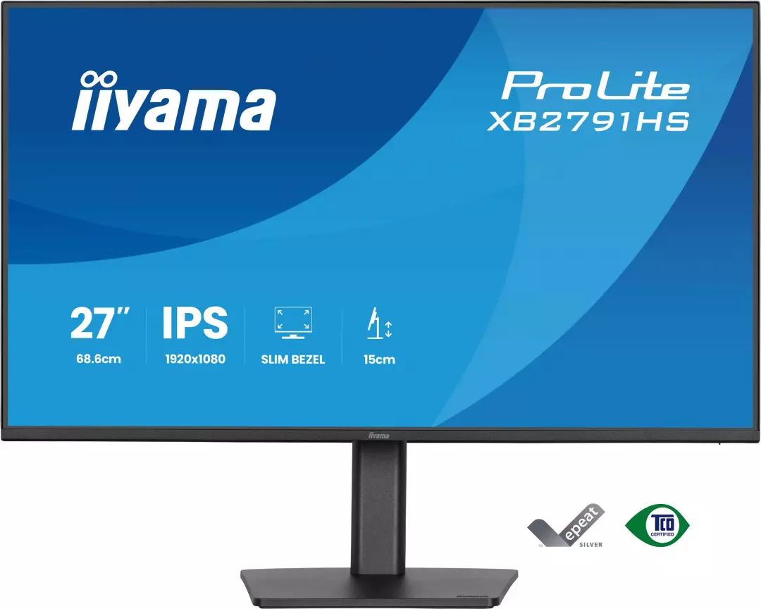Ecran 27 pouces Full HD IIYAMA IPS HDMI DisplayPort Noir XB2791HS-B1
