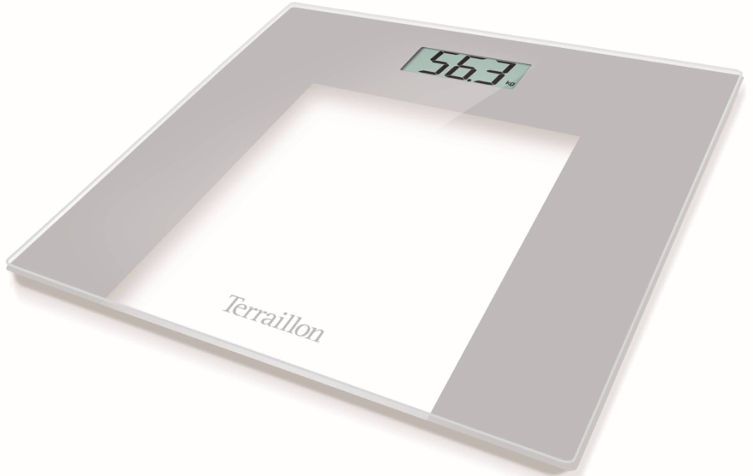 Pèse personne TERRAILLON Electronique Piles incluses Gris TP1000GLASS