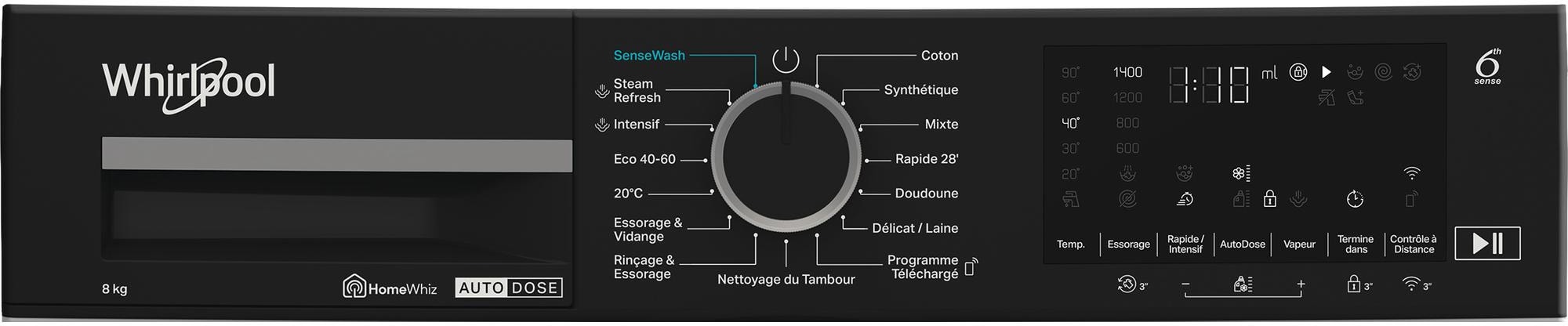 Lave linge Frontal WHIRLPOOL - WPM87WADSFR Lave linge Frontal WHIRLPOOL - WPM87WADSFR