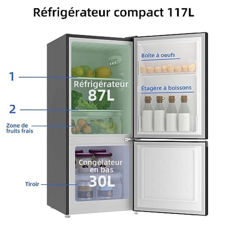 Réfrigérateur congélateur bas CHIQ - CBM117L42 Réfrigérateur congélateur bas CHIQ - CBM117L42