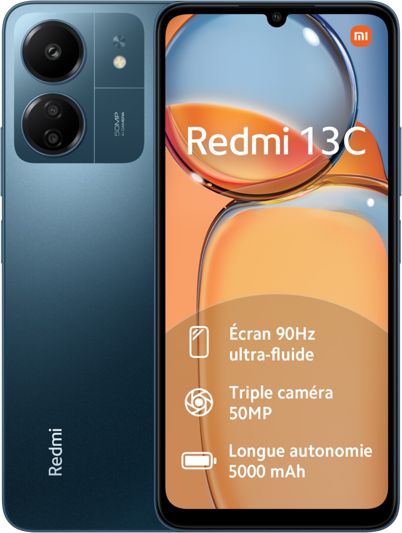 XIAOMI Smartphone Redmi 13C 256 Go Bleu  REDMI13C-256GO-BLUE