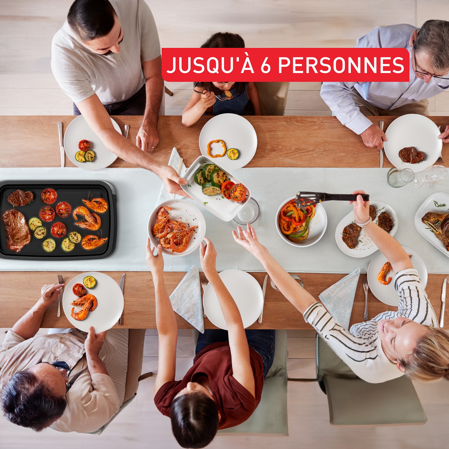 Plancha TEFAL 40x25cm 6 personnes Acier inoxydable - CB630D10