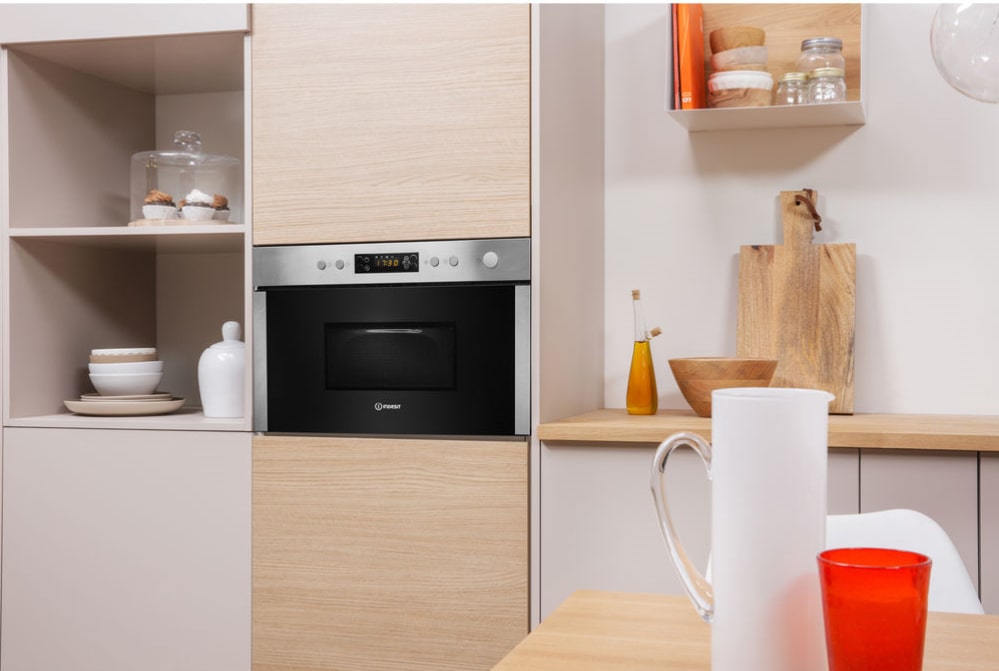 Micro ondes Grill Encastrable INDESIT 750W 22L Inox - MWI5213IX