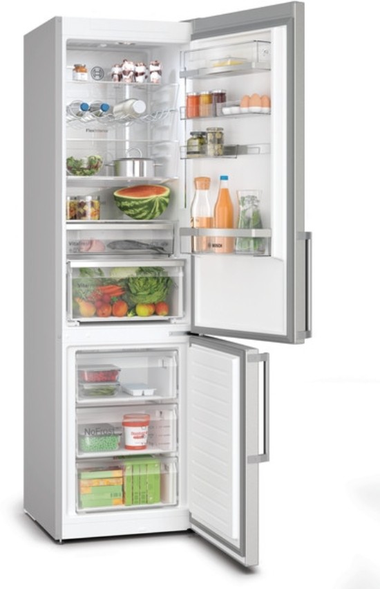 BOSCH Réfrigérateur congélateur bas Série 6 Twin No Frost MultiAirFlow 363L Inox - KGN39AIBT
