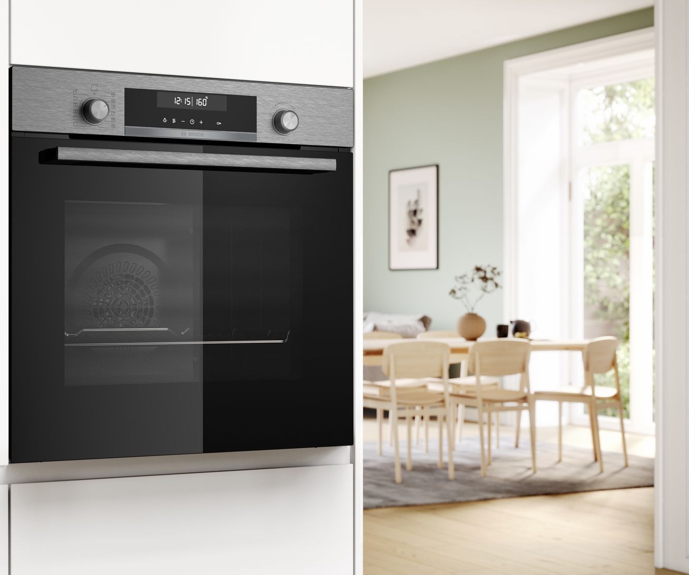 Four encastrable pyrolyse BOSCH Air Pulsé 3d Connecté Air Fry 71L Inox - HBG578ES7