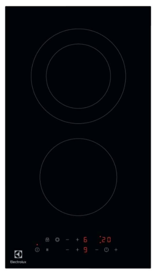 Domino vitroceramique ELECTROLUX Série 300 2 Foyers Noir - LHR3233CK