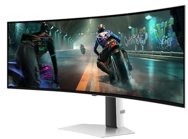 Ecran PC Gamer 49 pouces incurvé SAMSUNG Dual QHD OLED 144Hz 0.03ms G-Sync Argent - LS49DG912SUXEN