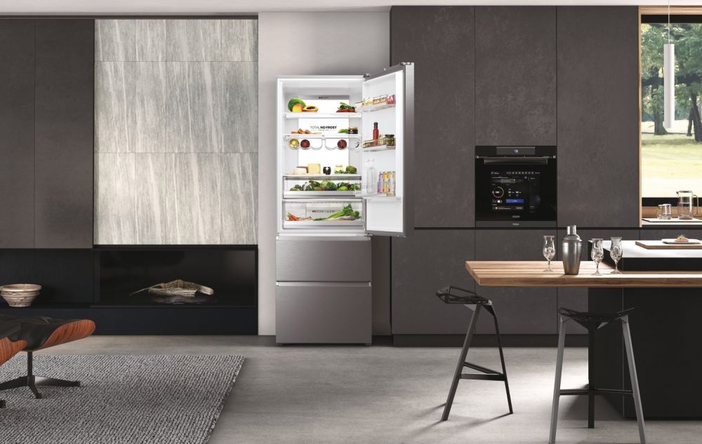 Réfrigérateur congélateur bas HAIER Total No Frost 483L Inox - HTW7720DNMP Réfrigérateur congélateur bas HAIER Total No Frost 483L Inox - HTW7720DNMP