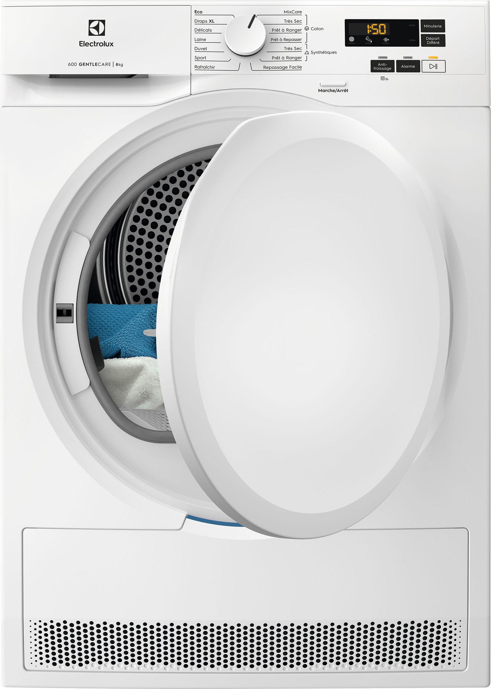 Sèche-linge pompe à chaleur ELECTROLUX 8kg SensiCare Blanc EW6HI5185DO