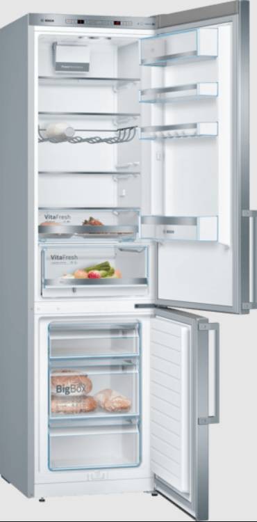 Réfrigérateur congélateur bas BOSCH , Série 6, Froid Statique, 343L, Inox - KGE398IBP