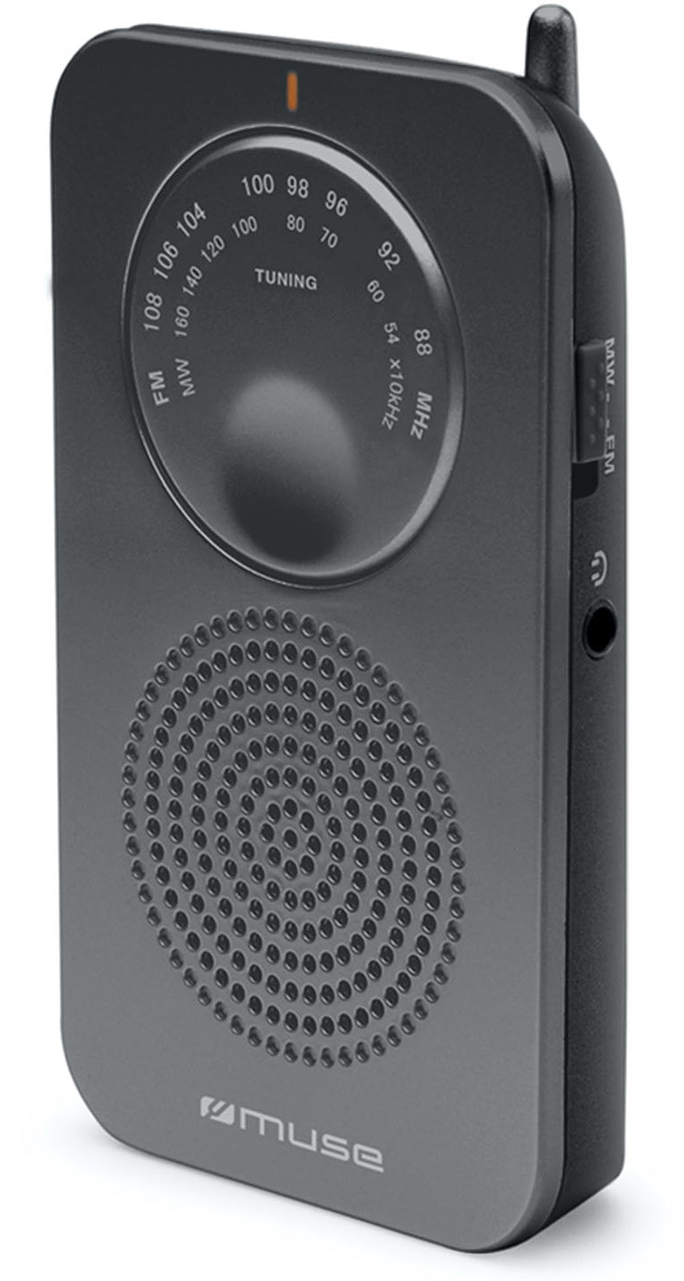 Radio FM MUSE Portable AM/FM Prise casque Noir M-01RS