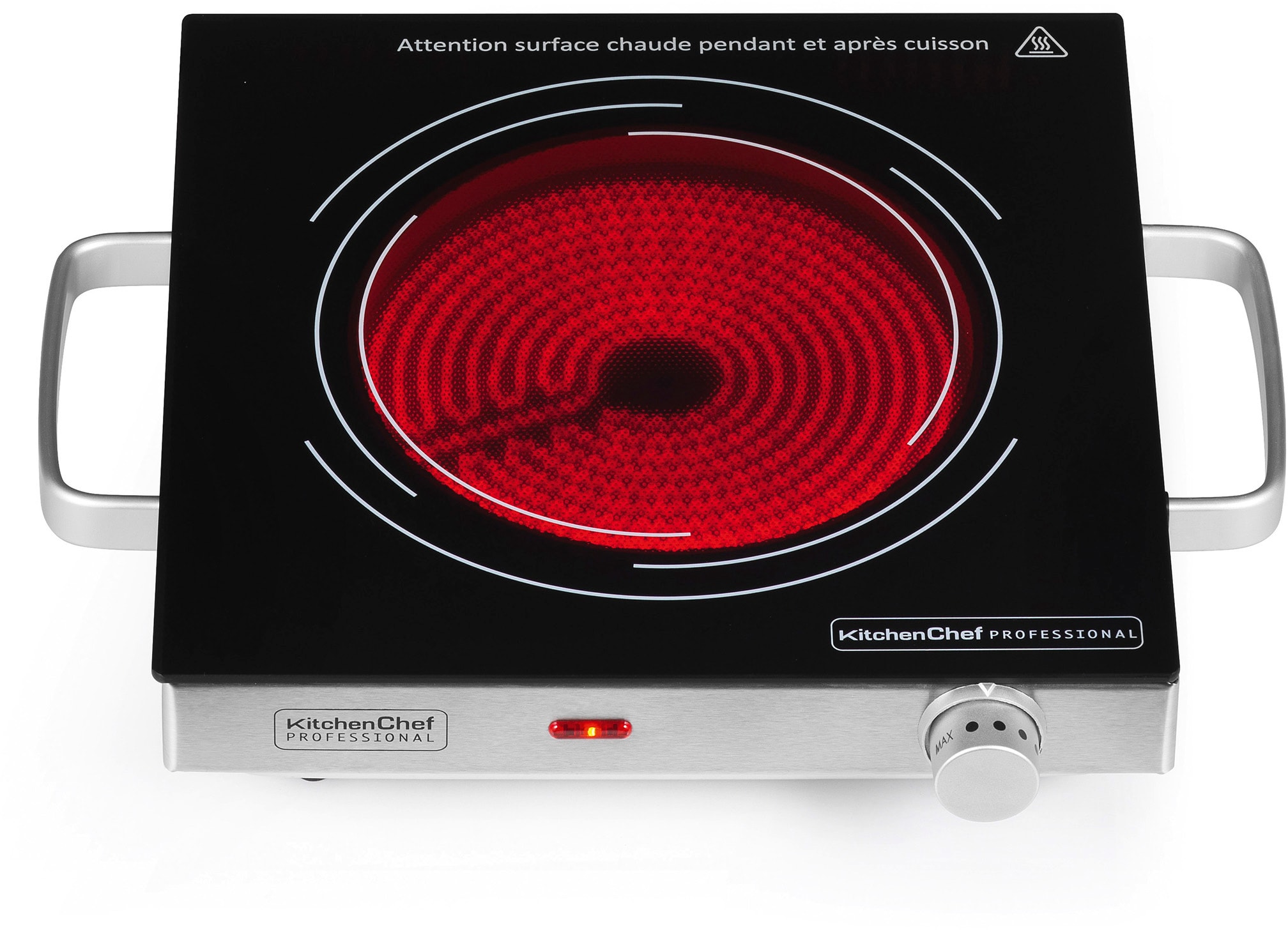Plaque vitroceramique KITCHEN CHEF 1 foyer 35 cm Noir KCPPV2000