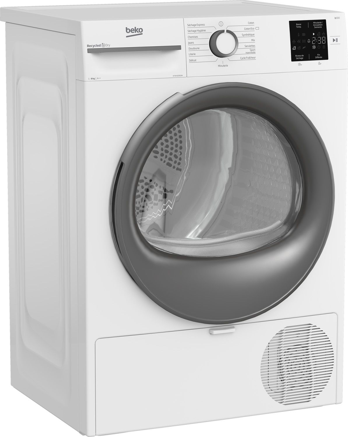 Sèche-linge pompe à chaleur BEKO 8kg Blanc - DT3H18302W