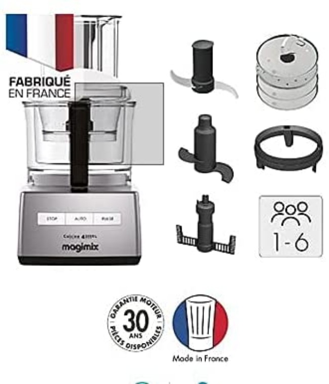 Robot culinaire MAGIMIX CS 4200XL, 950W, 3L, Chrome - 18472F Robot culinaire MAGIMIX CS 4200XL, 950W, 3L, Chrome - 18472F