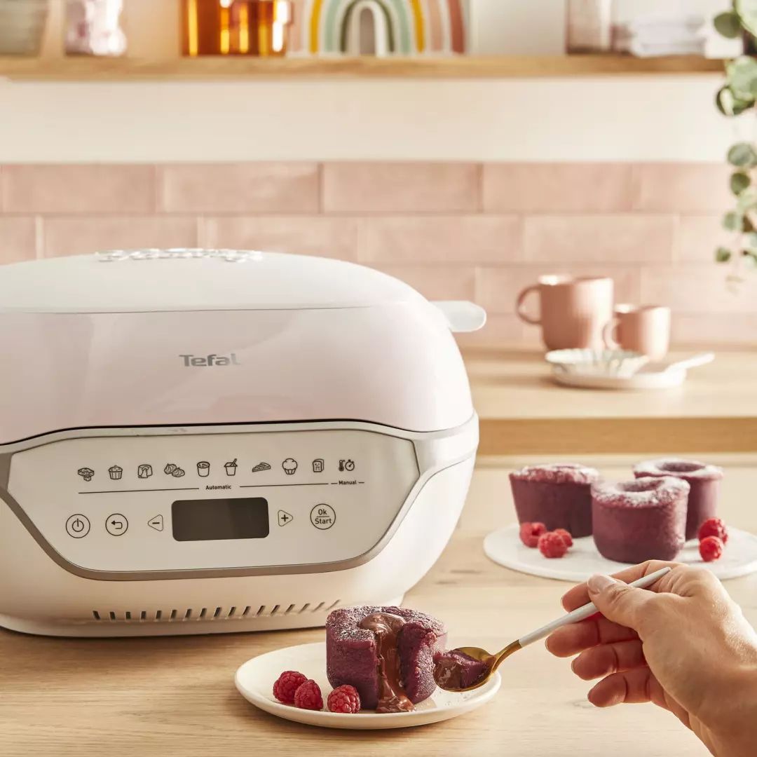 Machine à gâteau TEFAL 3-en-1 1100W Blanc - KD850110