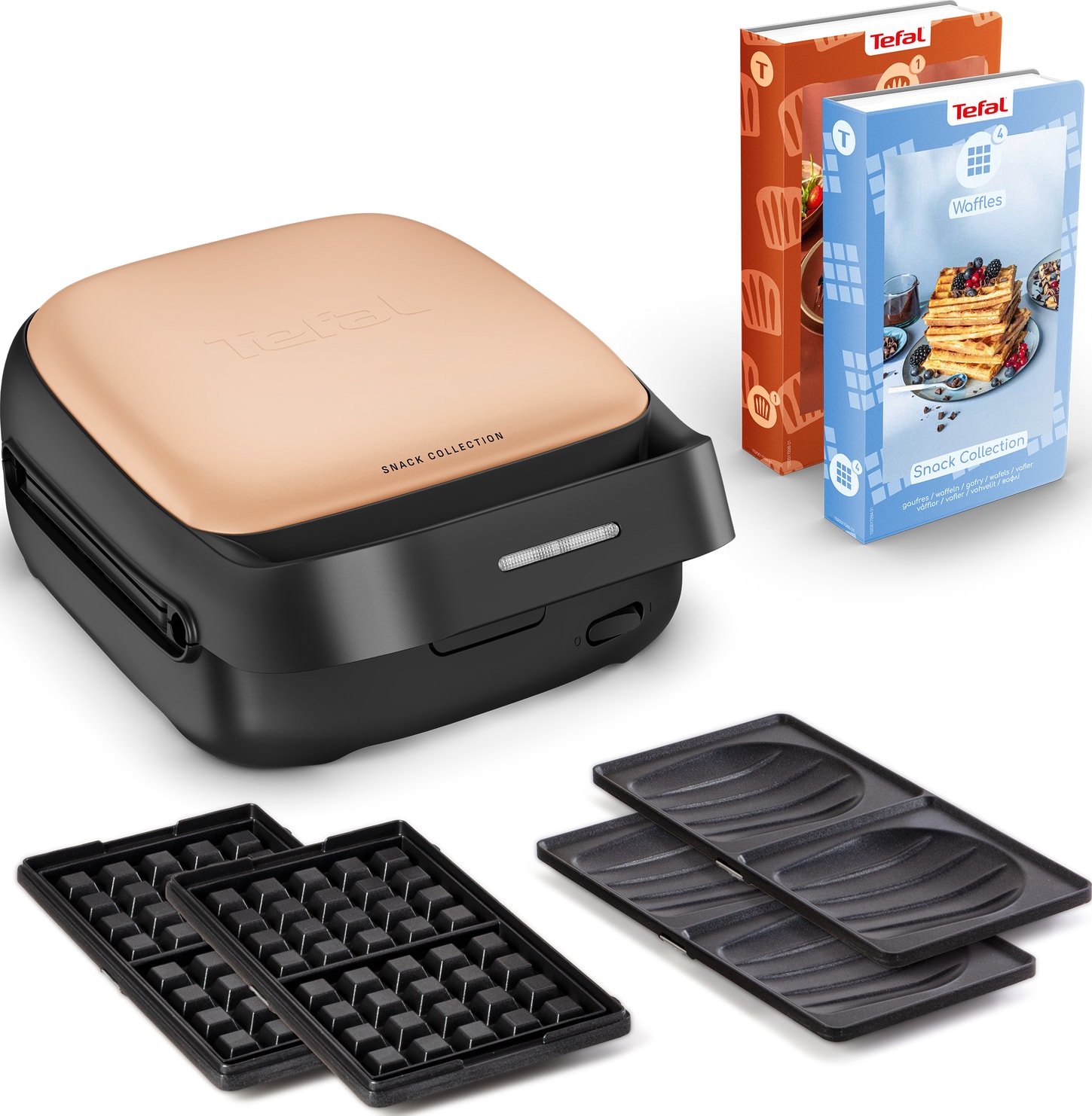 Gaufrier TEFAL Croque-monsieur 700W Abricotine Nacré - SW863JF0