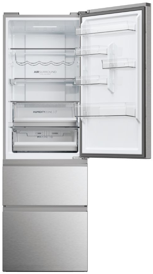 Réfrigérateur congélateur bas HAIER 360L No Frost Inox - HTW5618DNMG