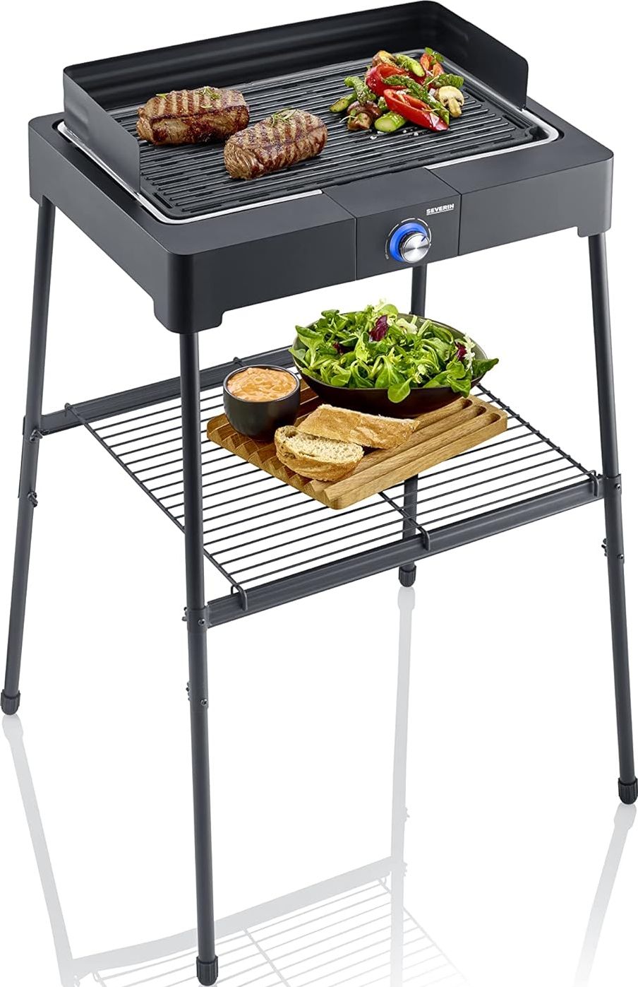 Barbecue électrique SEVERIN 44.5x26cm Fonte d'aluminium Noir PG8568