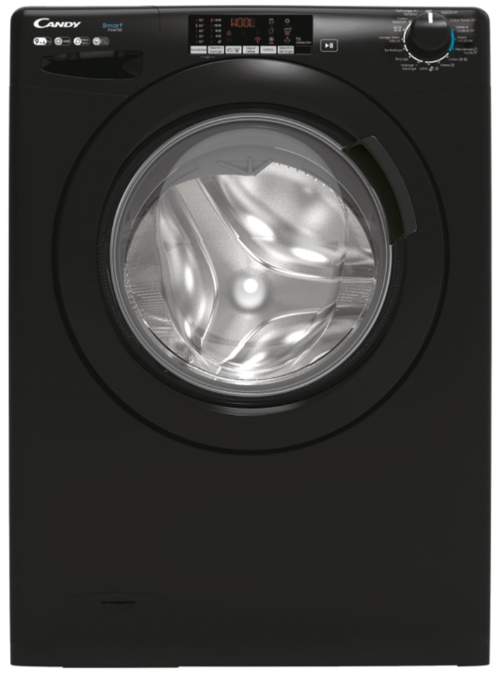 Lave linge sechant Frontal CANDY , 1400trs/mn, 9/6 kg, Noir CSWS496TWMBBE-FR