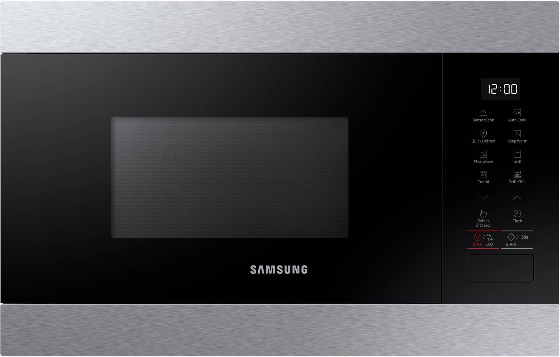 SAMSUNG Micro ondes Encastrable Auto Cook 1250W 22L Inox  MS22M8274AT