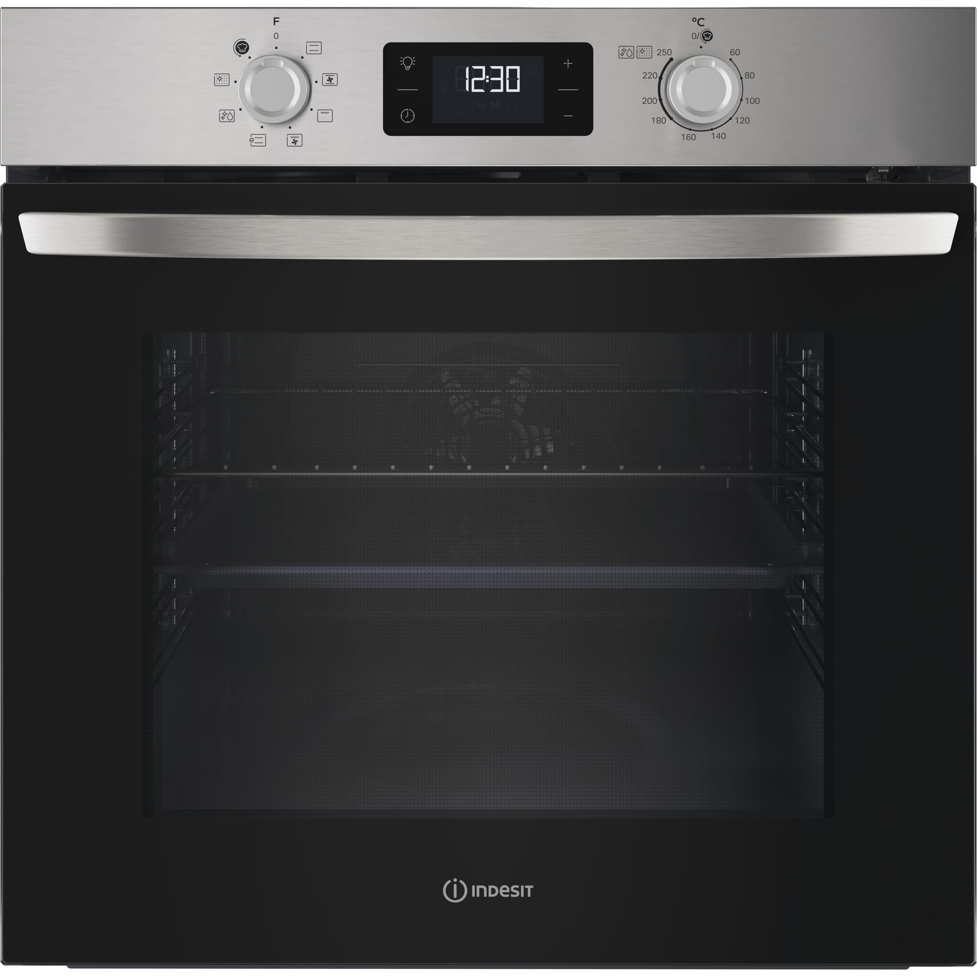 Four encastrable pyrolyse INDESIT Chaleur tournante 71L Inox - IO275PX