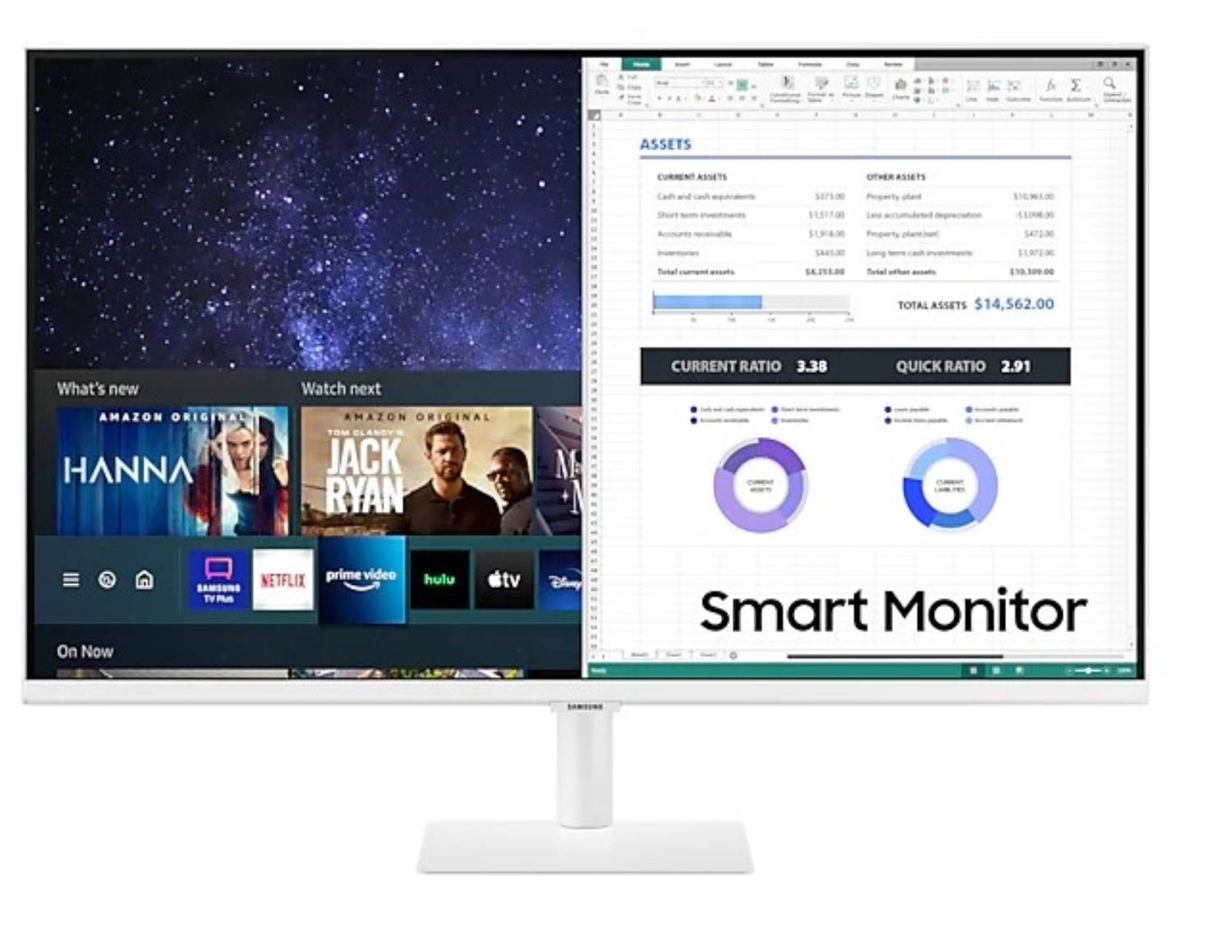 SAMSUNG Ecran 32 pouces Full HD Smart Monitor M5 8ms Blanc