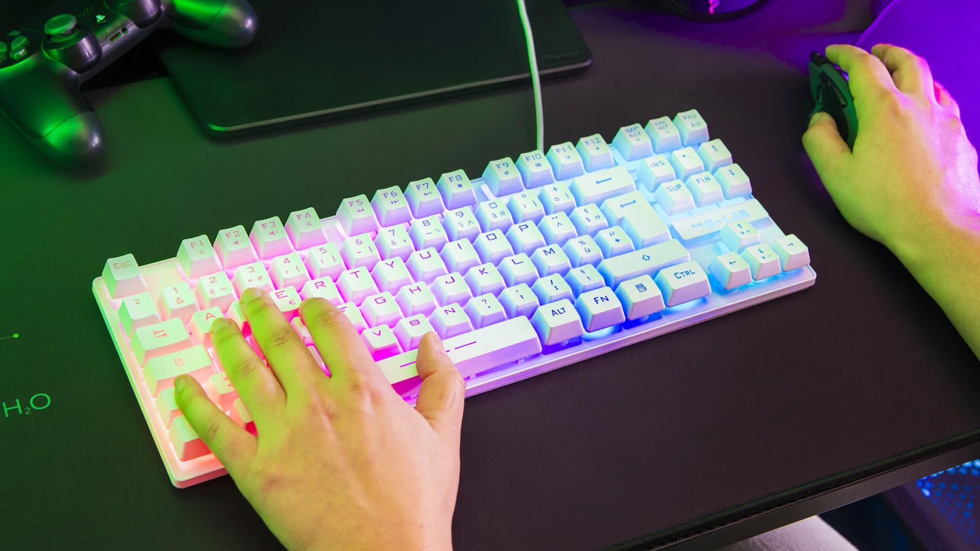 Clavier gamer THE G-LAB RGB - KEYZ-CAESIUMT-W