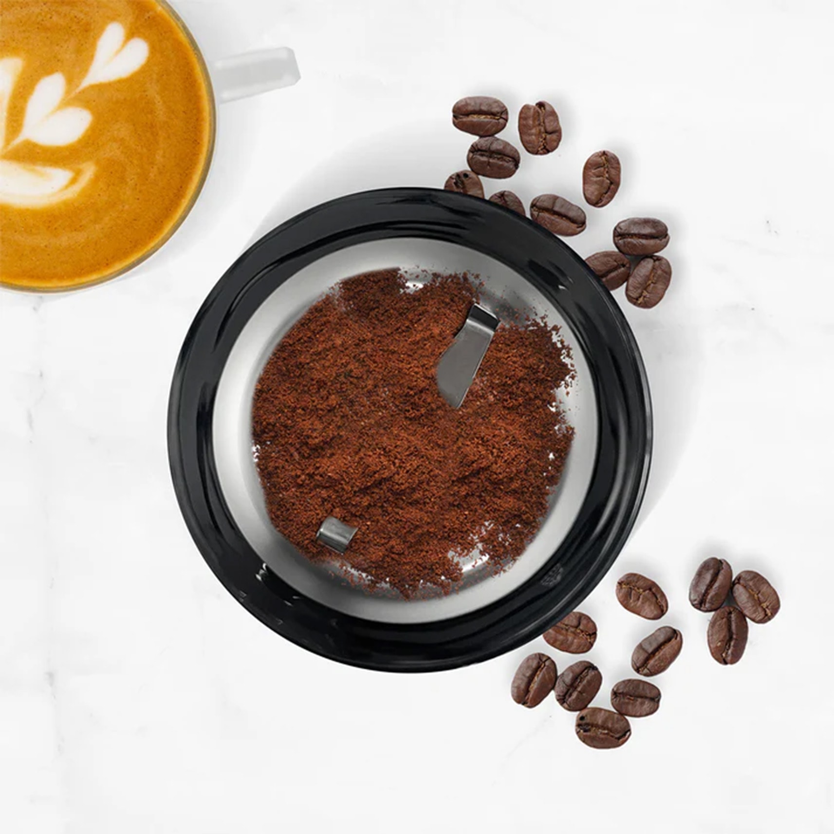 Moulin à café TAURUS 150W 50g Acier inoxydable brossé - AROMATIC