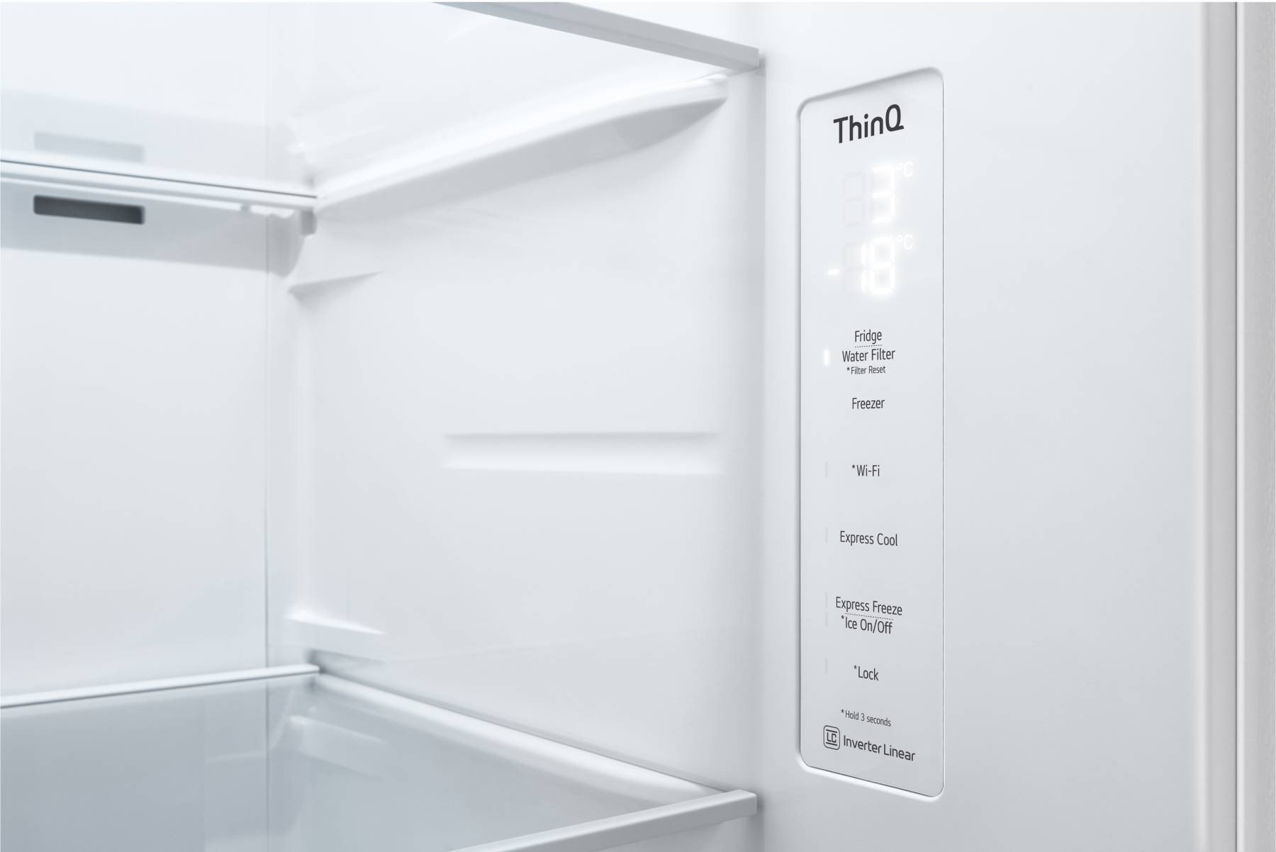 LG Réfrigérateur américain Smart Diagnosis Door Cooling+ 635L Blanc - GSLV70SWTF