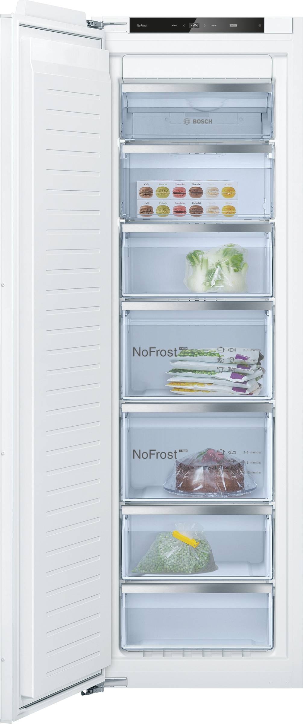 Congélateur encastrable armoire BOSCH NoFrost 212L Inverter VarioZone GIN81VEE0