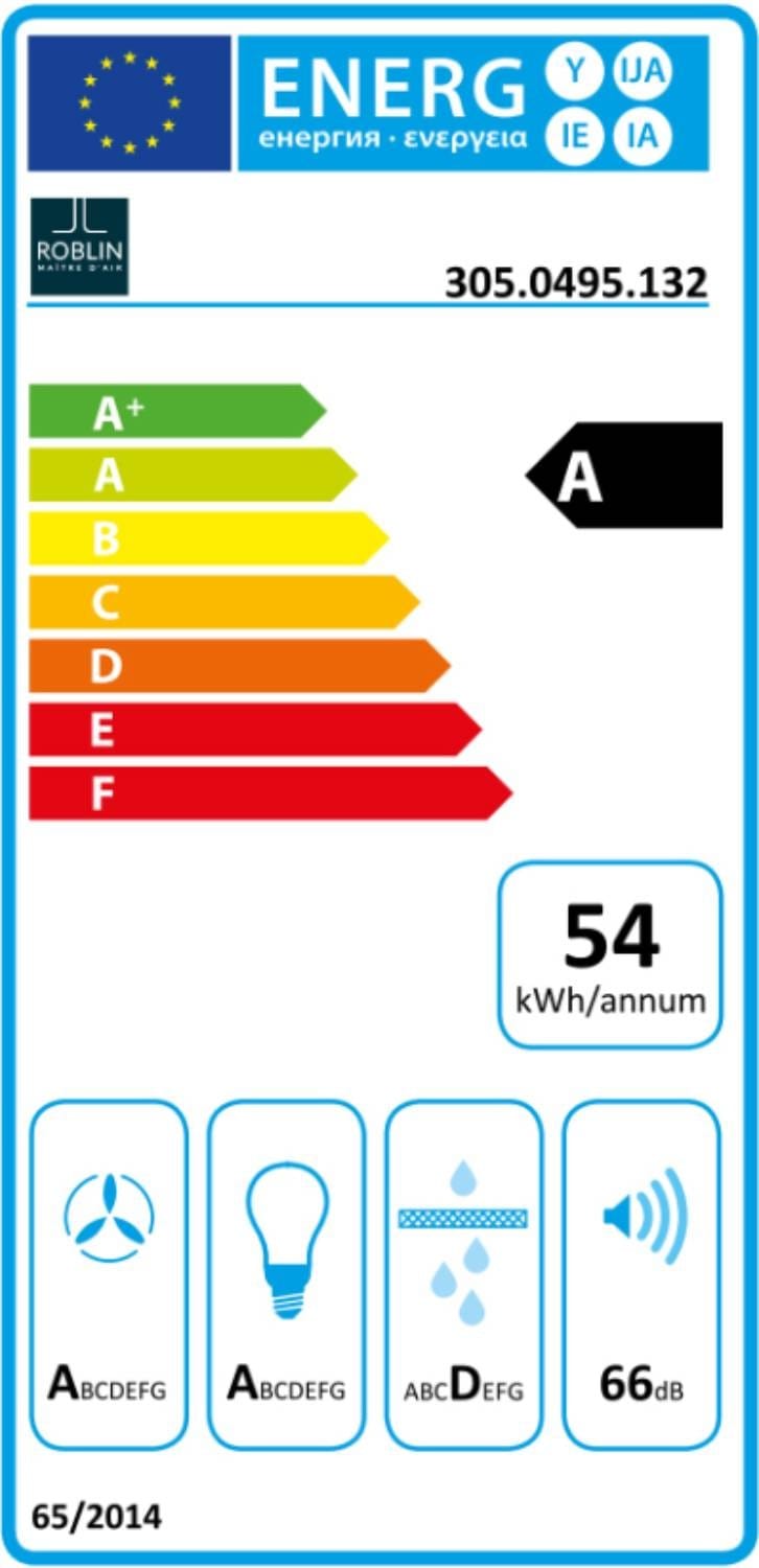 Groupe filtrant ROBLIN ,4 vitesses, 60dB, 77cm, Blanc - 6208178