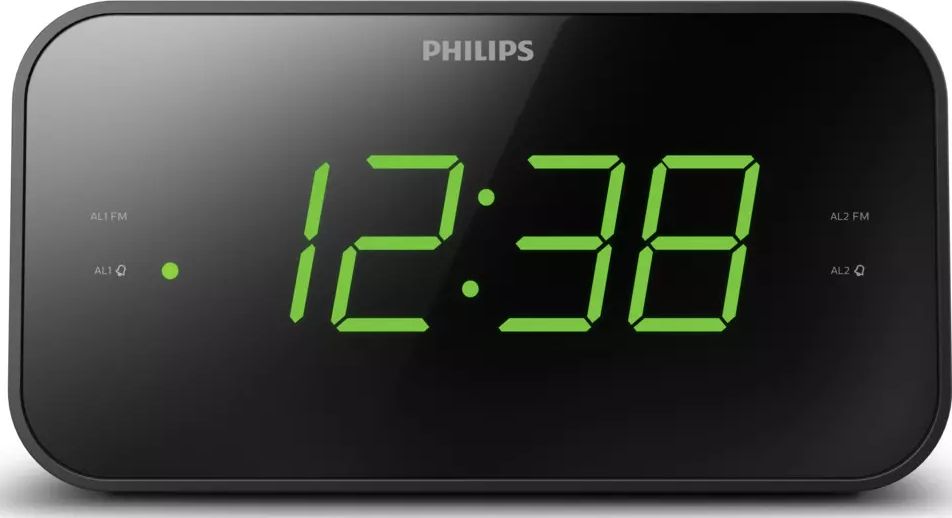 Radio réveil PHILIPS FM Double alarme Arrêt programmé Noir TAR3306/12