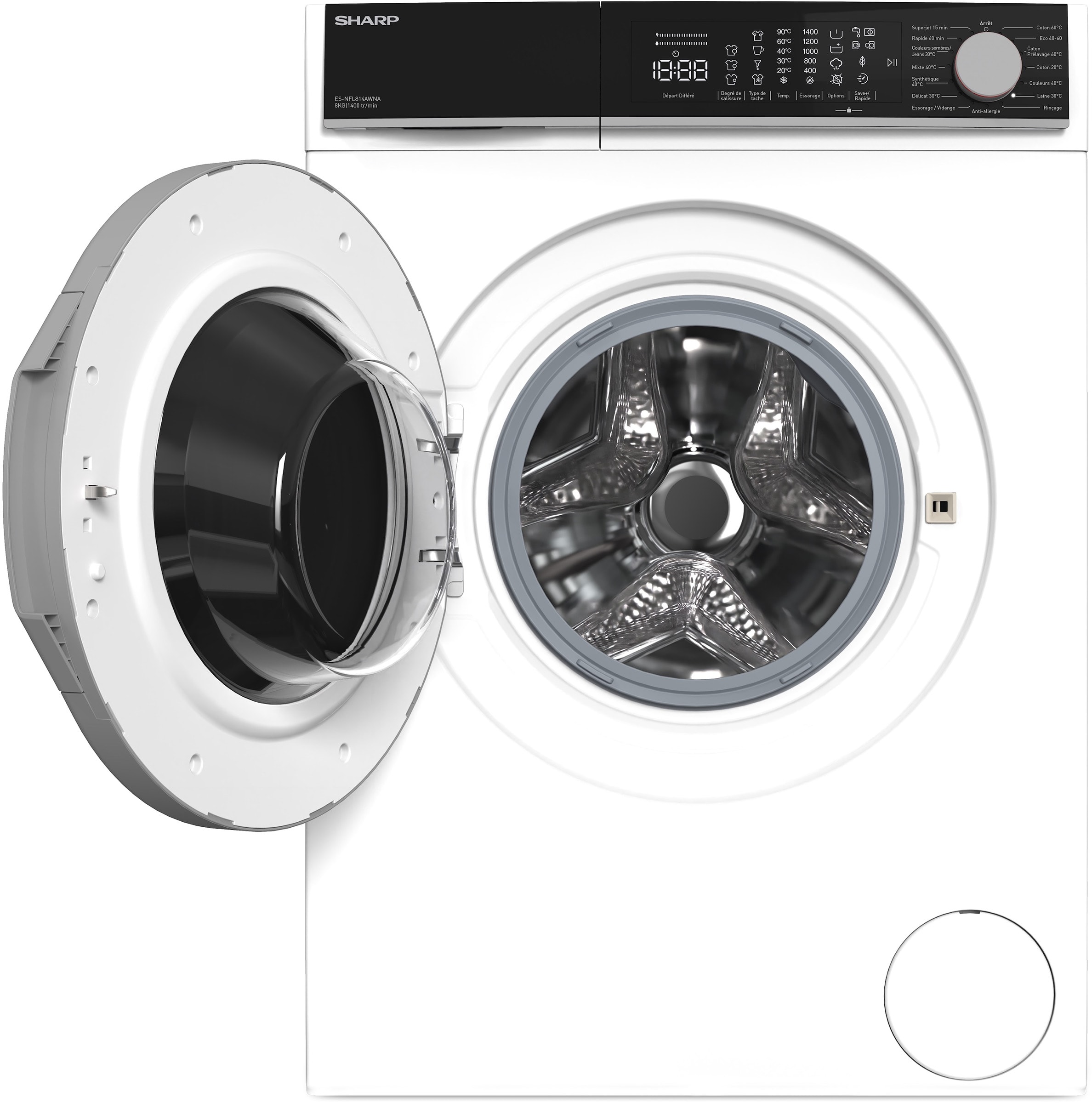 Lave linge Frontal SHARP  - ESNFL814AWNA