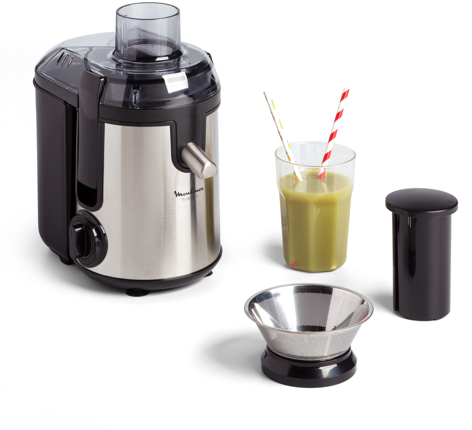 Extracteur de jus MOULINEX Frutelia+ métal, 0,9L, 400w, Inox - JU420D10