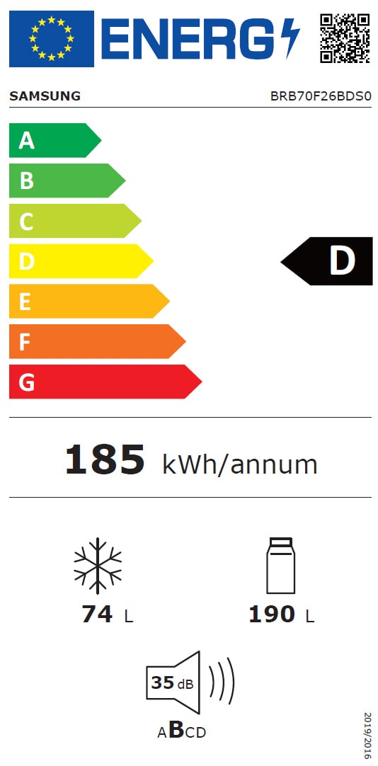 Réfrigérateur congélateur encastrable SAMSUNG - BRB70F26BDS0 Réfrigérateur congélateur encastrable SAMSUNG - BRB70F26BDS0