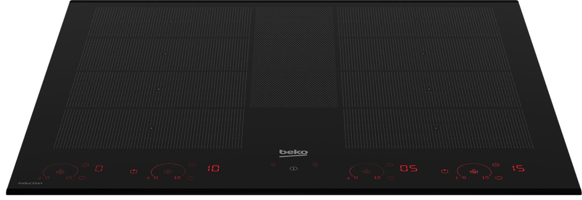 Plaque induction BEKO 8 Foyers 60 cm FlexinFull+ Verre Noir - HII68811NT Plaque induction BEKO 8 Foyers 60 cm FlexinFull+ Verre Noir - HII68811NT