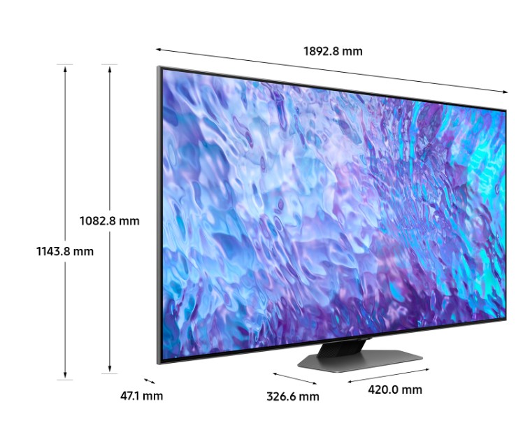 SAMSUNG TV QLED 4K 214 cm 100 Hz Dolby Atmos 85" - TQ85Q80C