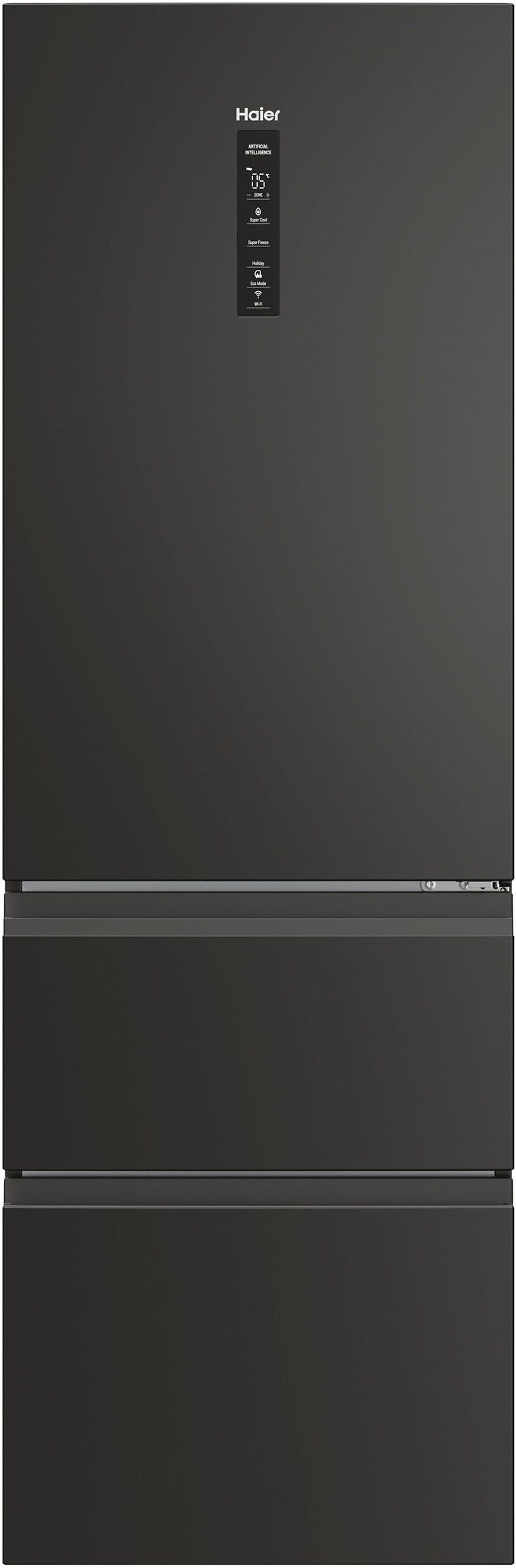 Réfrigérateur 3 portes HAIER Total No Frost 360L Noir HTW5618ENPT