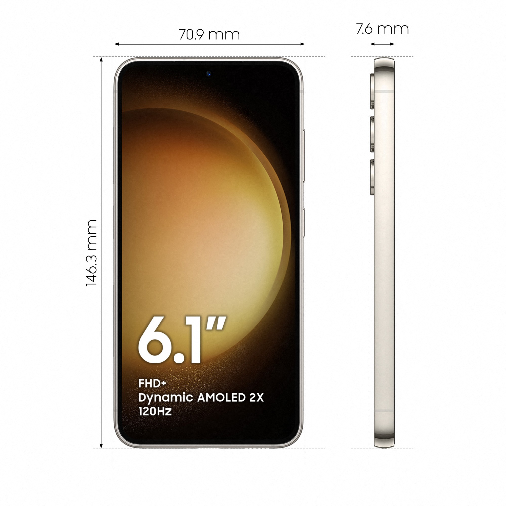 Smartphone SAMSUNG Galaxy S23+ 256Go Crème - GALAXY-S23P-256CREME Smartphone SAMSUNG Galaxy S23+ 256Go Crème - GALAXY-S23P-256CREME