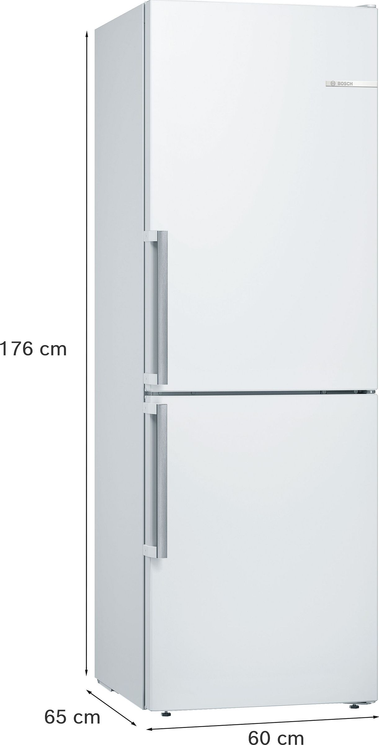 Réfrigérateur congélateur bas BOSCH 289L Froid statique Blanc - KGV33VWEP